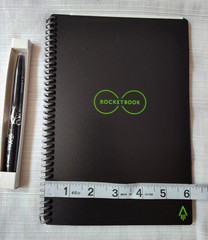 RocketBook Reusable Spiral Notebook Core Black Open Box 6″x9″