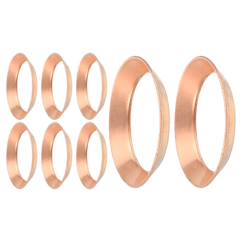8PCS Copper Flare Gasket, 3/4″ Tube Size, Suitable for 19.05mm Copper Pipe