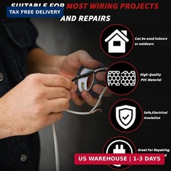 Oleitodh 40 Rolls Black Electrical Tape Bulk 3/4 Inch x 66ft, 7Mil Waterproof Vi