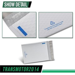 100 Pieces Padded Bubble Mailer Envelope White With Color Logo