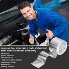 Heat Shield Tape 0.78″ x 65.6 Ft Silver Aluminum Tape