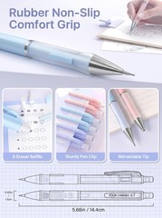Four Candies 0.5mm Cute Mechanical 3 Count (Pack of 1), pink, purple, blue