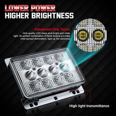 2x 60W LED Work Lights Headlights Fits Deere Tractor AL152328 RE256444