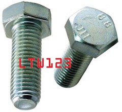 (10) M6 – 1.00 x 40 MM (FT) Coarse Class 8.8 Hex Cap Screw (Bolt) Zinc Plated