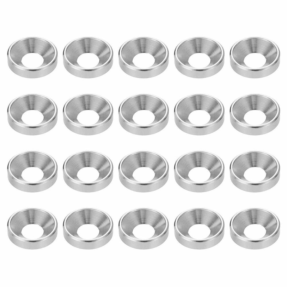20Pcs Countersunk Washer M6 Anodized Aluminum Alloy Finishing Washers, Screw Gas