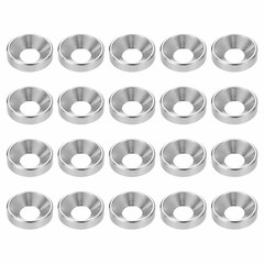 20Pcs Countersunk Washer M6 Anodized Aluminum Alloy Finishing Washers, Screw Gas
