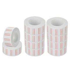 10 Rolls 6000Pcs Price Tag Gun Labels White Price Tag Sticker Refill for Mx-5500