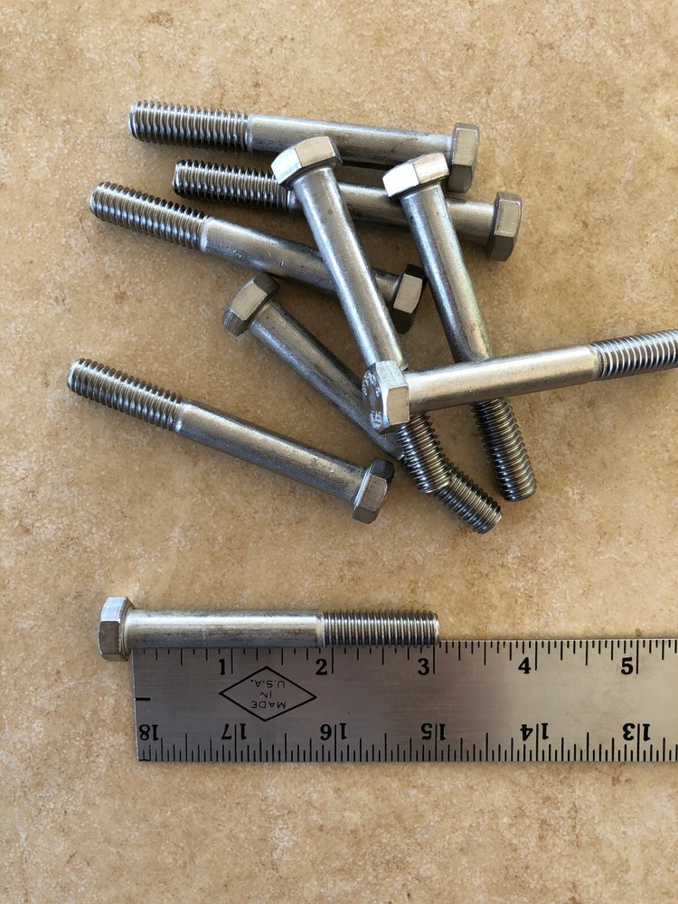 Stainless Steel Hex Head Cap Screw (Bolts)-3/8″ – 16 x 3″ -25 CT