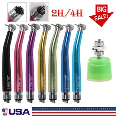 1-10PCS Dental High Speed Handpiece PANA MAX Air Turbine Push 2Hole/4Hole Colors