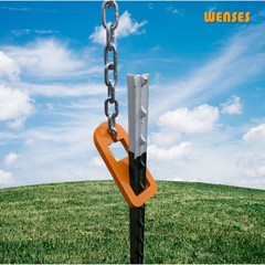 Wenses Original T-Post Puller Plate Tool, Heavy Duty Steel with Orange Coating