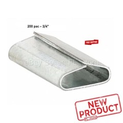 200 PACK 3/4″ Width Strapping Clip Push Seals Steel for Banding Straps Seals NEW