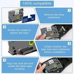 TZ-231 TZe-231 PT-D210 5 Pk Compatible Label Maker Tape 12mm for Brother P-Touch