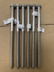Lot Of 6 Hex Head 1/2 x 10″ Lag Bolts Zinc Plate Wood Screws
