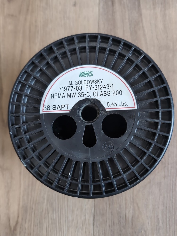 MWS 38 Gauge SAPT NEMA MW35-C, CLASS 200 -5 Pounds Of Copper Formvar Magnet Wire