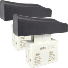 HY15C Lock on Push Button Switch Screw Terminals 18A 125V 12A 250V Bauer Rotary