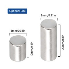 10/20/50X N45 Strong Round Disc Cylinder Magnets 8×10/20mm Rare Earth Neodymium