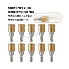 Implant Overdenture Abutment for NOBEL Active NP 3.5mm Dia 1/2/3/4/5mm Height