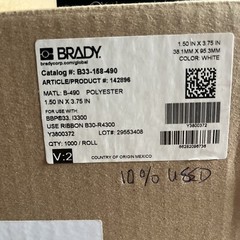 Lot Of 5 – Brady B30 Labels, Multiple Colors See Description Partial Rolls