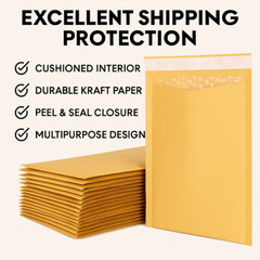 #0 6×10 Kraft Bubble Mailers – Self-Seal Padded Envelopes | 100/250/500 Packs