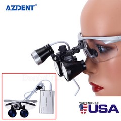 3.5X Dental Surgical Magnifier Medical Binocular Loupes with LED Head Light