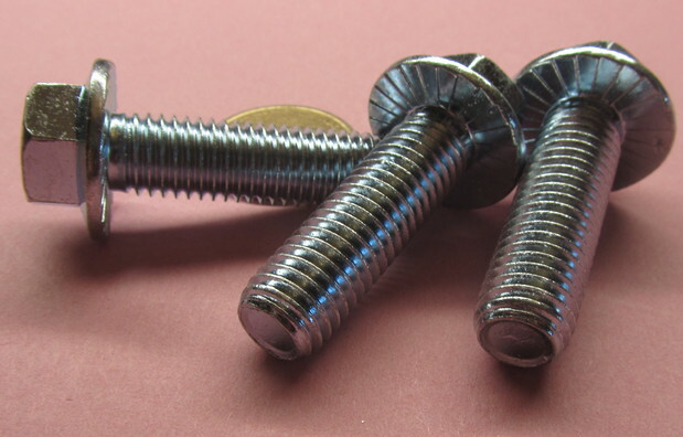 Flanged Serrated Bolt, Class 8.8 Zinc Steel, FT, M12 x 1.75 x 40 mm Length, 10Pc