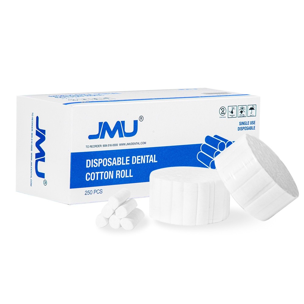 10000/Case JMU Dental Cotton Rolls Non-Sterile Nosebleed Plugs, 1.5″ x 3/8″