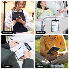 Mini Clipboard 4×6 Inch with Pen Holder 2 Pack Small Clipboards with Low Profile
