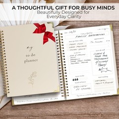 Beautiful To Do List Notebook – Aesthetic 6.4 inches X 8.5 inches, Beige
