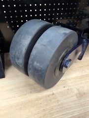 RWM Casters 2-95 Series Plate Caster, Rigid, Dual Wheel, Kingpinless 20000 lbs