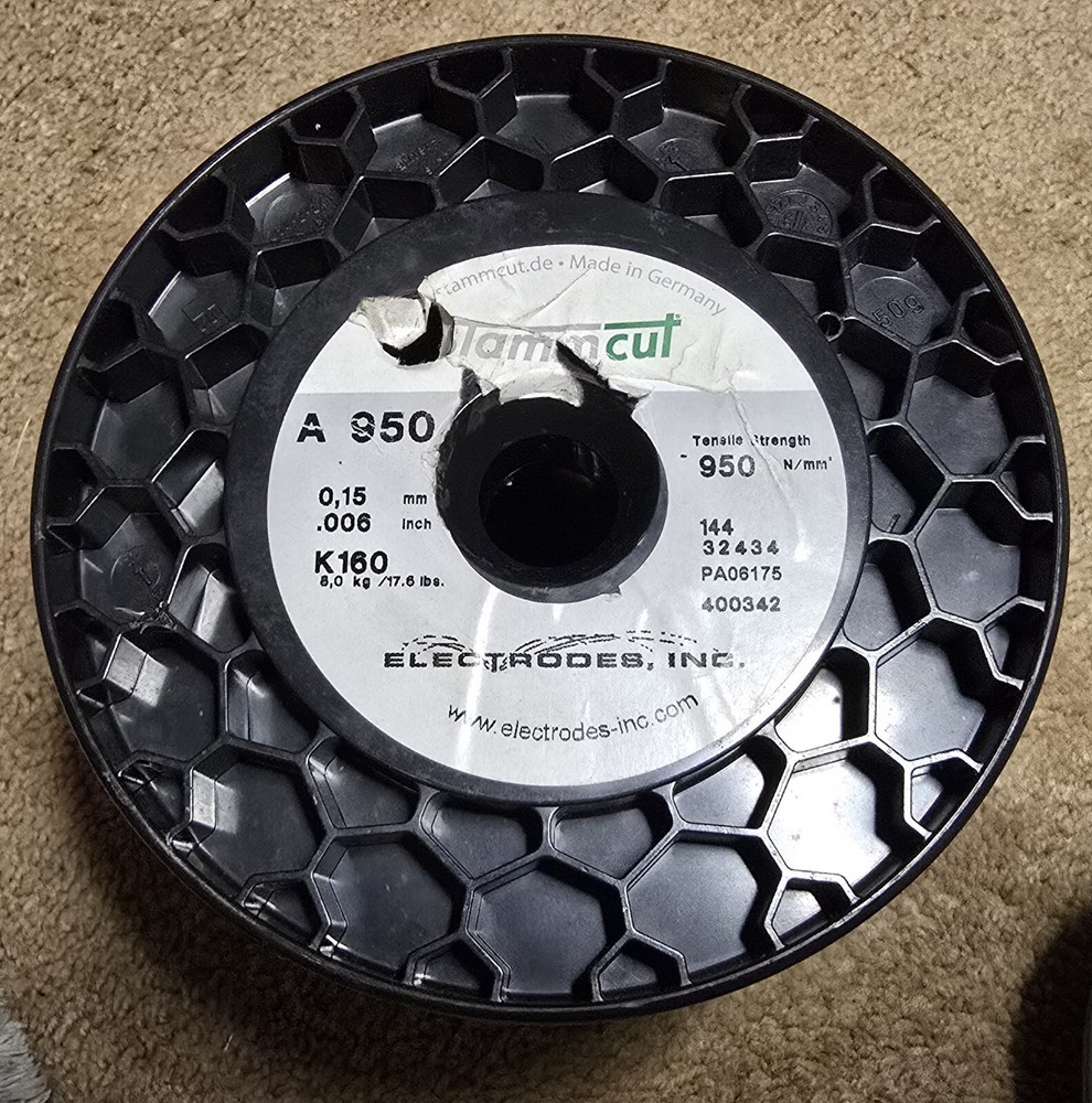 Stammcut A-950 EDM Wire 0.25mm 8Kg copper zinc coated Full New Spool PA06175