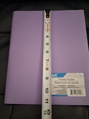 3 Pocket Folder Lavender Color, Plastic, 9.5 X 11