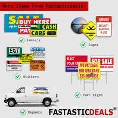 Car Magnet Set of 2 Resale Shop Black Car Advertising Industrial Sign