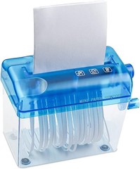 Hand-Powered Mini Paper Shredder – Ideal for Safe Document Shredding Anywhere