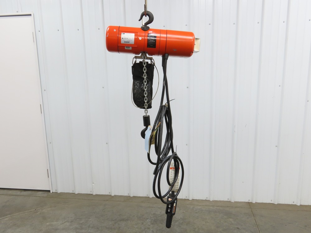 CM Lodestar A Electric Chain Hoist 1/8 Ton 32 FPM Variable Speed 15′ Lift New