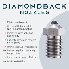 0.4mm Diamondback Nozzle V6 Polycrystalline Tip