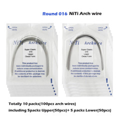 100pcs Dental Orthodontic Arch Wire Super Elastic NiTi Ovoid Natural Form Round