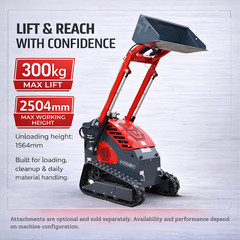 TYPHON STOMP 505 Mini Skid Steer Loader Tracked Hydraulic 13.5HP B&S 420cc Gas