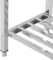 Kitchen Work Table Stainless Steel 60x24x31.5In Adjustable Height Workstation