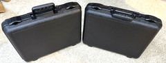 (2) PLATT LUGGAGE #610-Black Protective Cases -W/ Pick and Pluck Foam-NIB