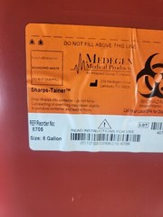 Medegen Medical Sharps-Tainer Case 8705 Container, 8 Gallons, Red, 10/Case