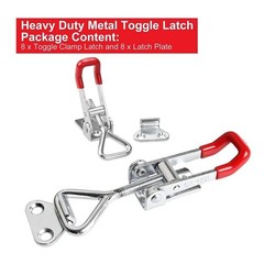 6 Pack Adjustable Toggle Latch Clamp Quick Release Pull Latch for Tool Box