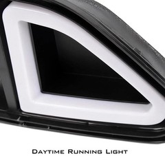 Front Hood Upper Grille with White DRL LED Light for Mustang 2015-2017