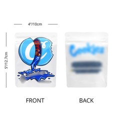 100 PCS Smell Proof Zipper Stand Up Pouches – 3.5g 4 Styles Cute Cartoon Bags