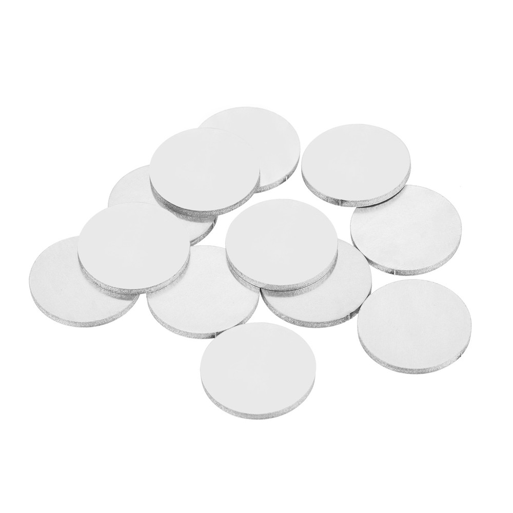 Stamping Blank Brass Round DIY Crafts Tags Silver, 20mm/0.8″, Pack of 12