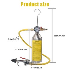 AC Flush Kit Automotive Air Conditioner System Clean Canister Flushing Gun Tool~