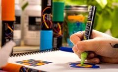 Acrylic Paint Markers, Set of 8, Portrait Colors, 2mm Nibs
