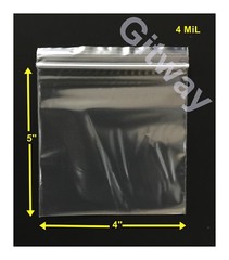 4″ x 5″ Reclosable Resealable Zip Top Lock Clear Plastic FDA Bag 4×5″ Bags 4 MiL