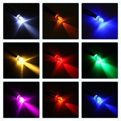 12Pcs 3V 5mm LED Light Emitting Diodes Pre Wired LED Lamp Bulb White Light