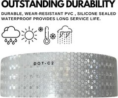 Conspicuity Tape DOT-C2 Approved Reflective Tape Trailer White 2”x150’ -1 Roll