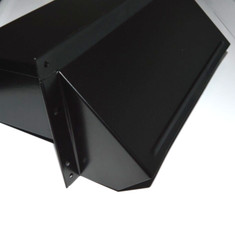 NuVent NXW301BL 3-1/4″X 10″ Black Metal Wall Cap Vent w/Spring Controlled Damper